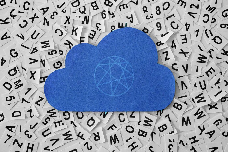 image of a blue cloud on top of letter
